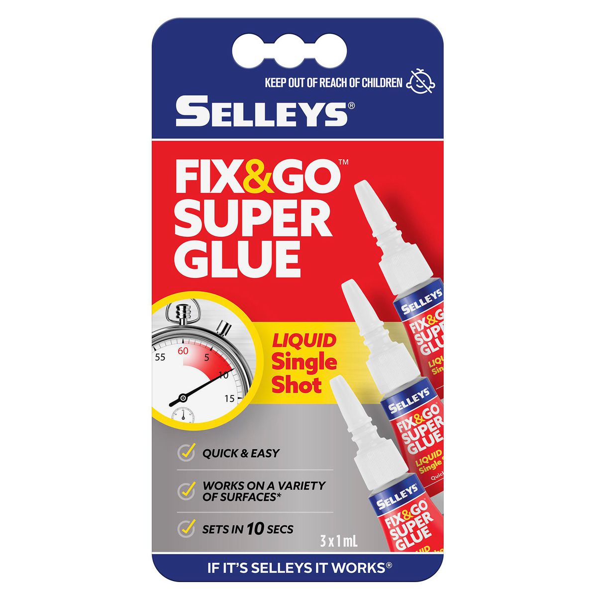 Selleys Fix 'N' Go Single Shot Triple Pack 103449