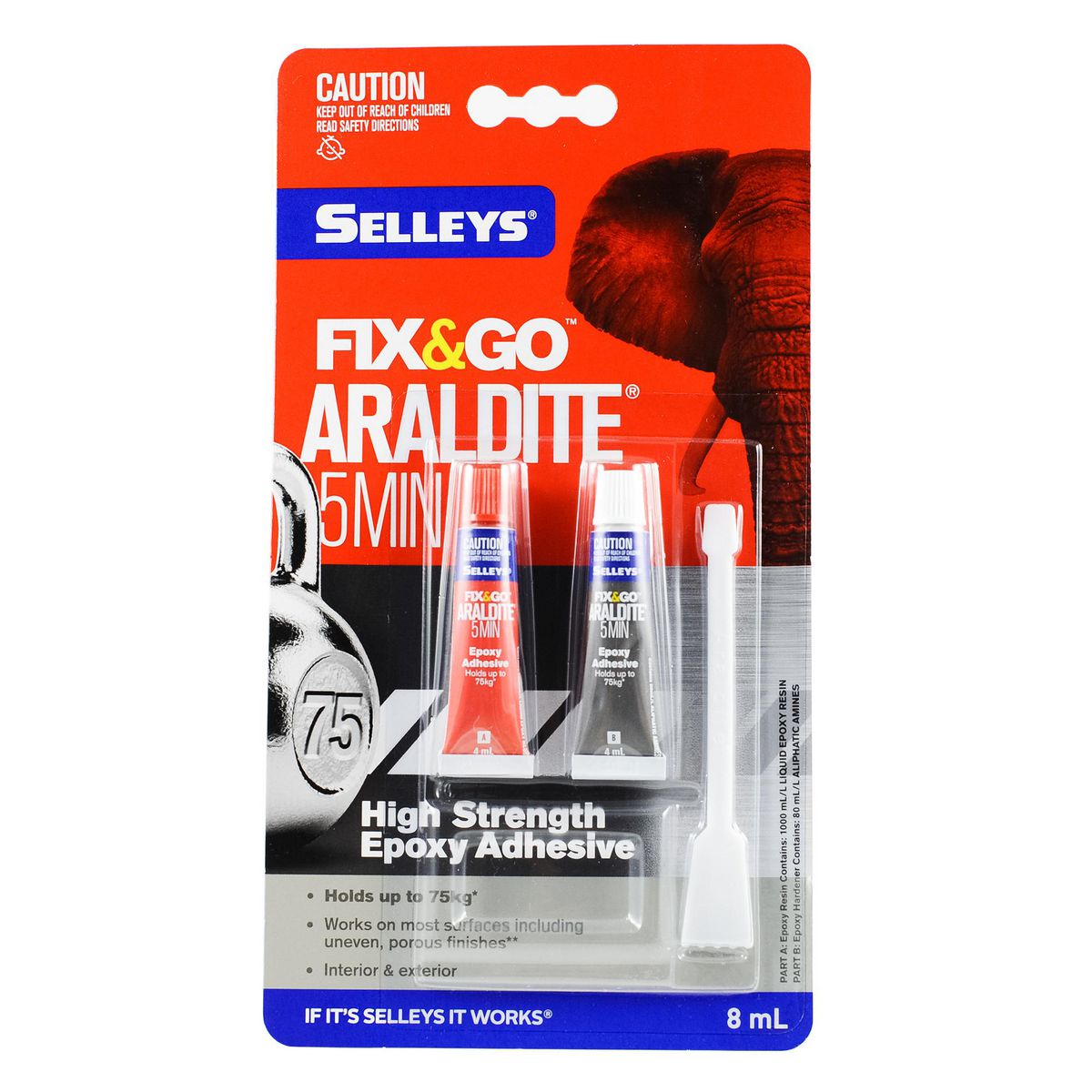 Selleys Fix & Go Epoxy 5Min 8Ml 101309