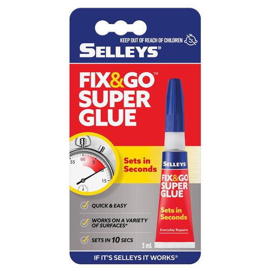 Selleys Fix 'N' Go Supa Glue 3Ml 930069710025201