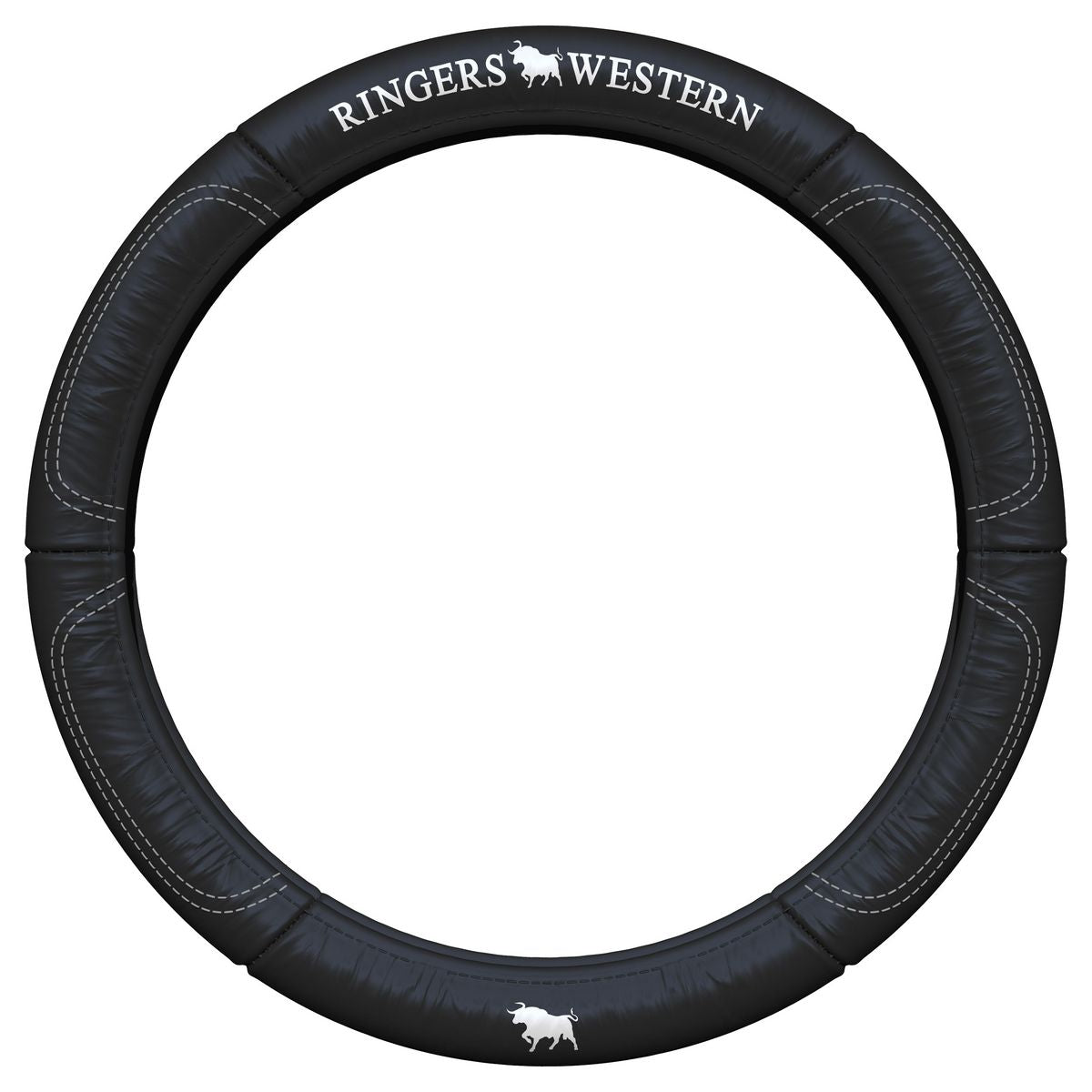 Ringers Western Steering Wheel Cover, Black SWRW-BLKBUL
