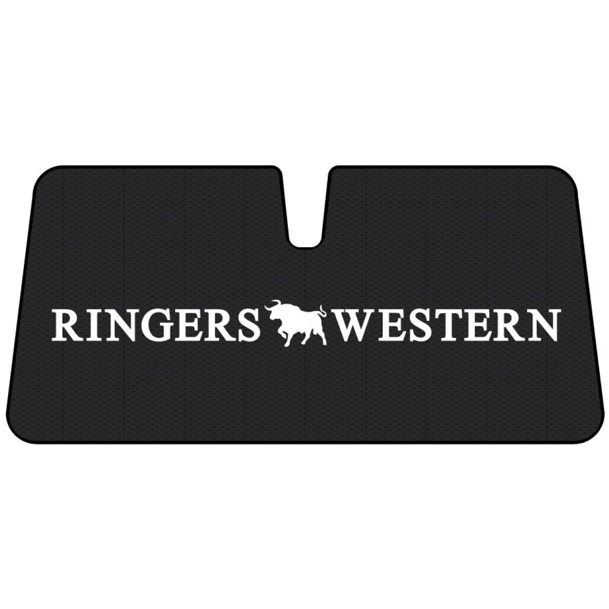 Ringers Western Front Car Sunshade, Black WSRW-BLKWHT