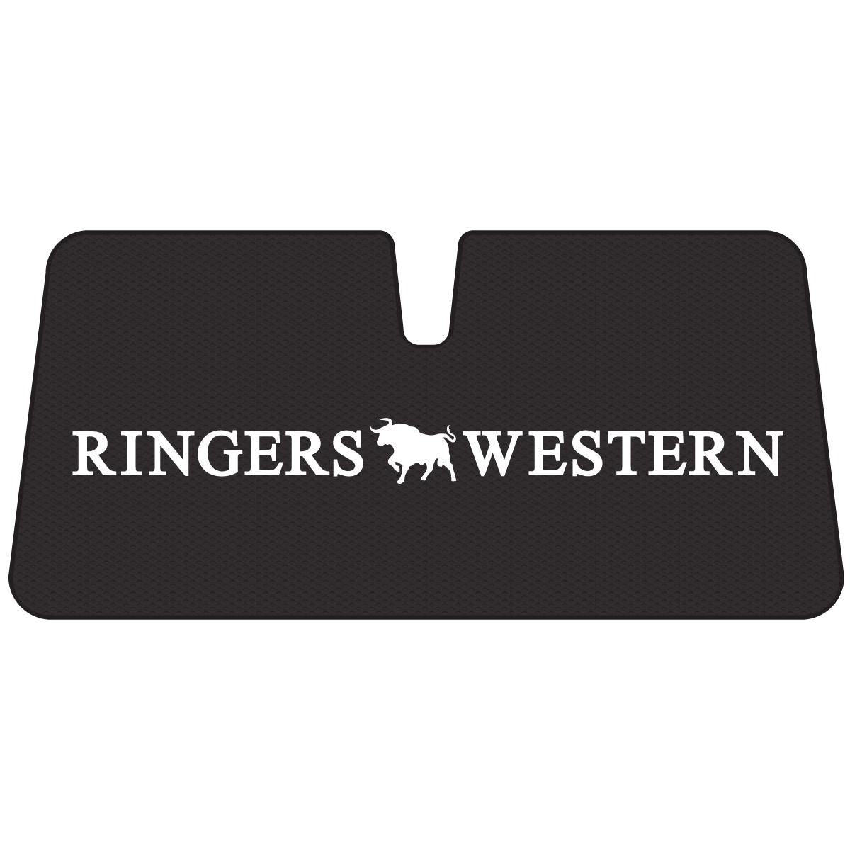 Ringers Western Front Car Sunshade, Black WSRW-BLKWHT