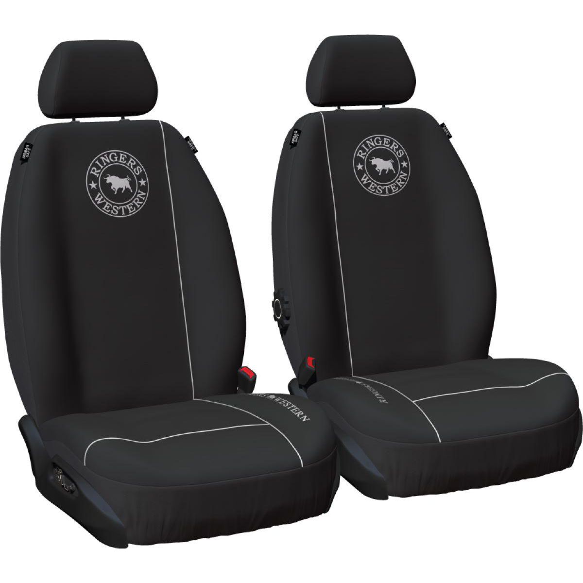 Ringers Western Front Car Seat Covers Canvas Black - Pair CVRW-BLK30