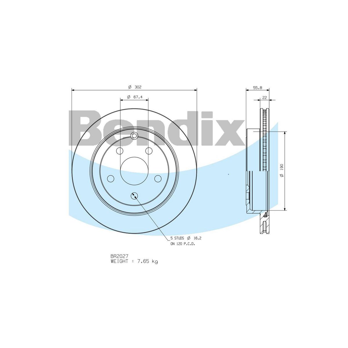 Bendix Ultimate+ Brake Rotor BR2027 ULT+
