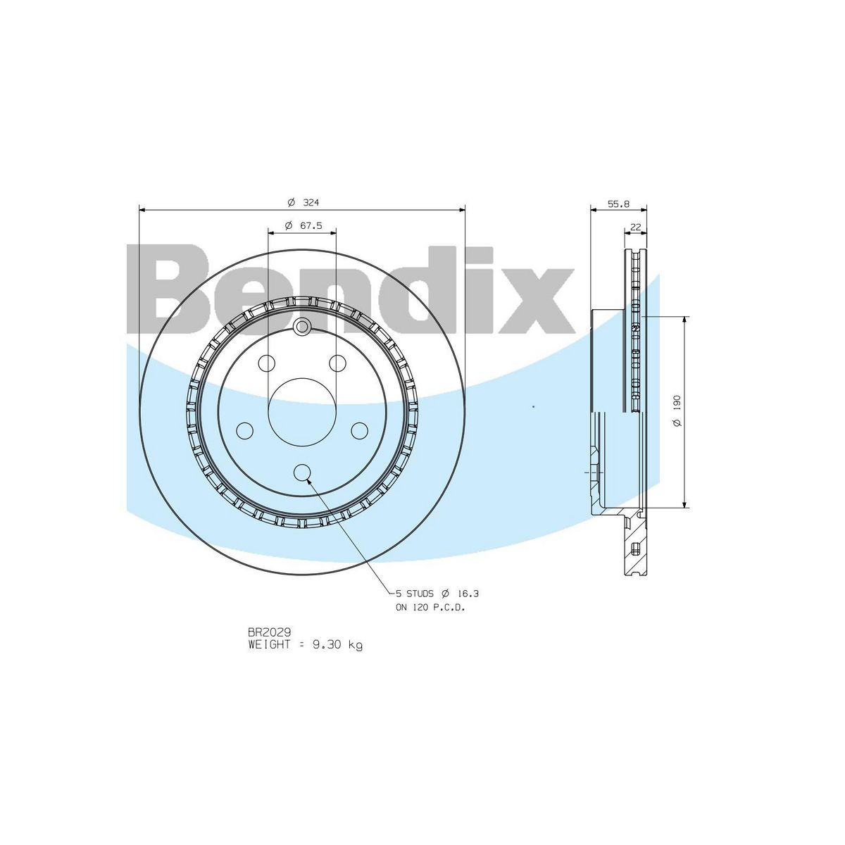 Bendix Ultimate+ Brake Rotor BR2029 ULT+