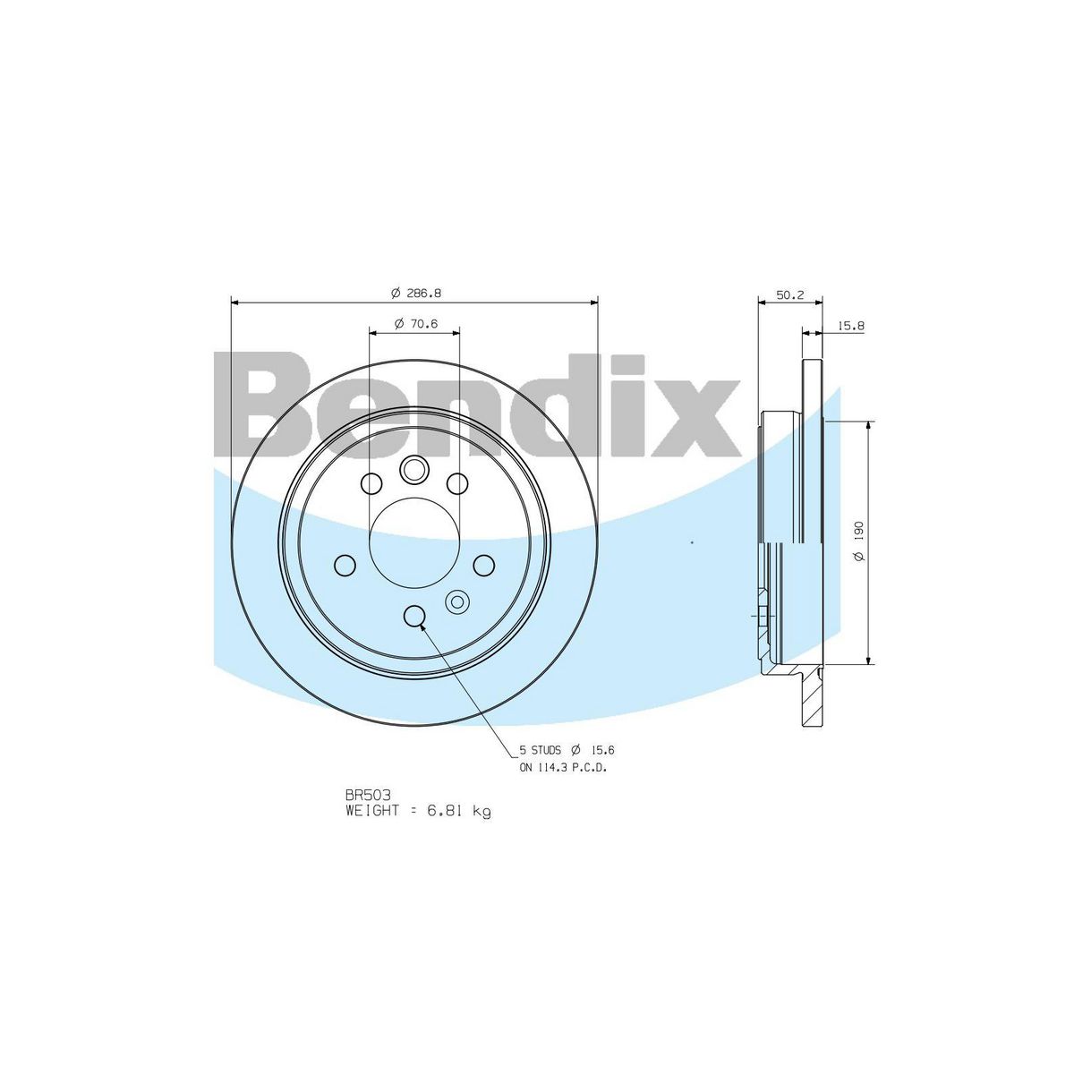 Bendix Ultimate+ Brake Rotor BR503 ULT+