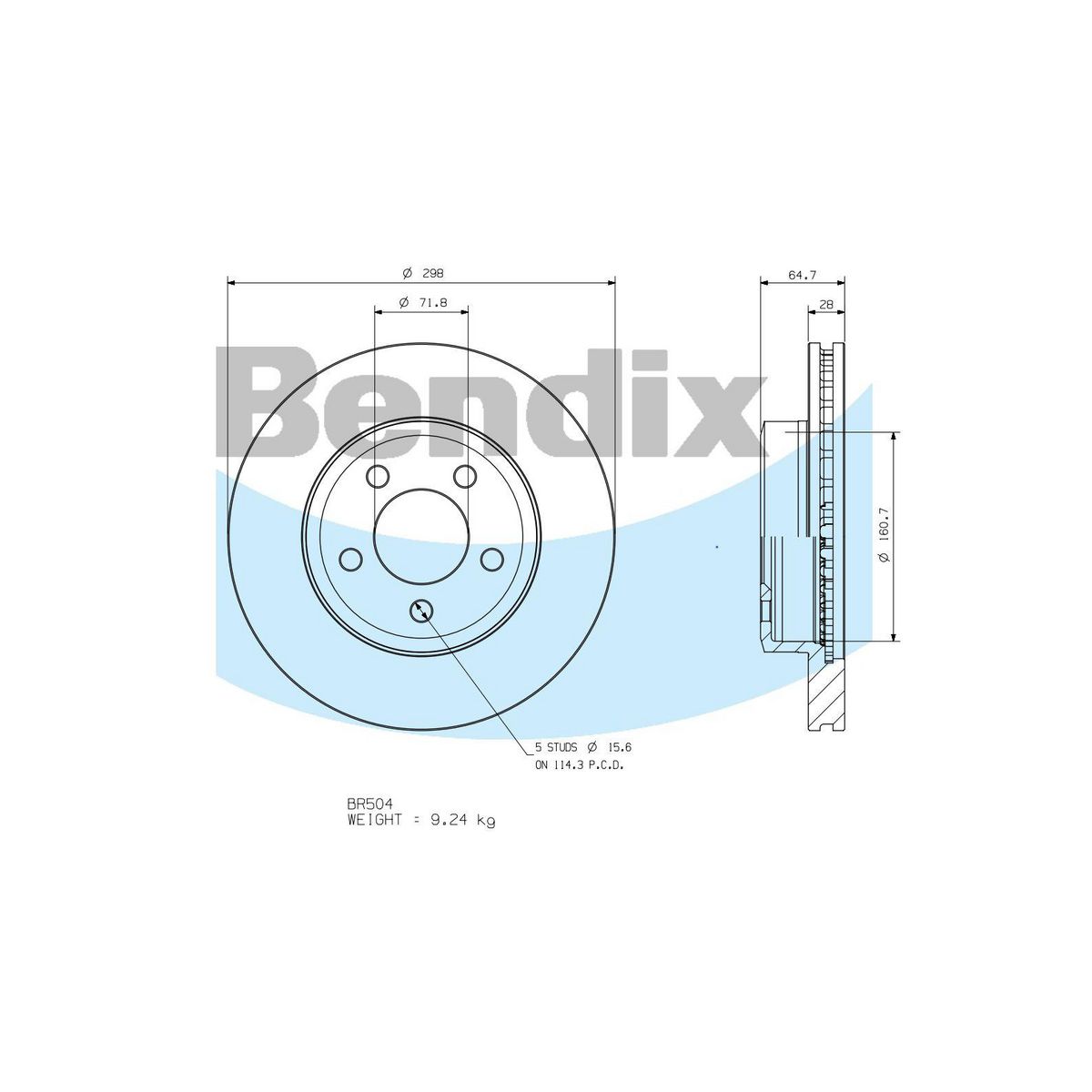 Bendix  Ultimate Brake Rotor BR504 ULT+