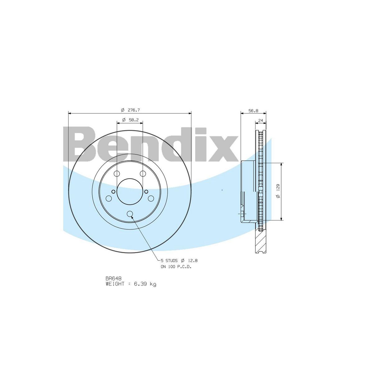Bendix Ultimate+ Brake Rotor BR648 ULT+