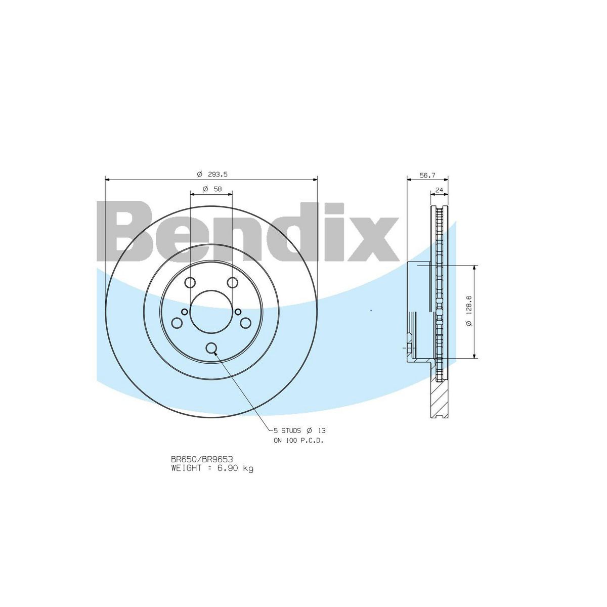 Bendix Ultimate+ Brake Rotor BR650 ULT+