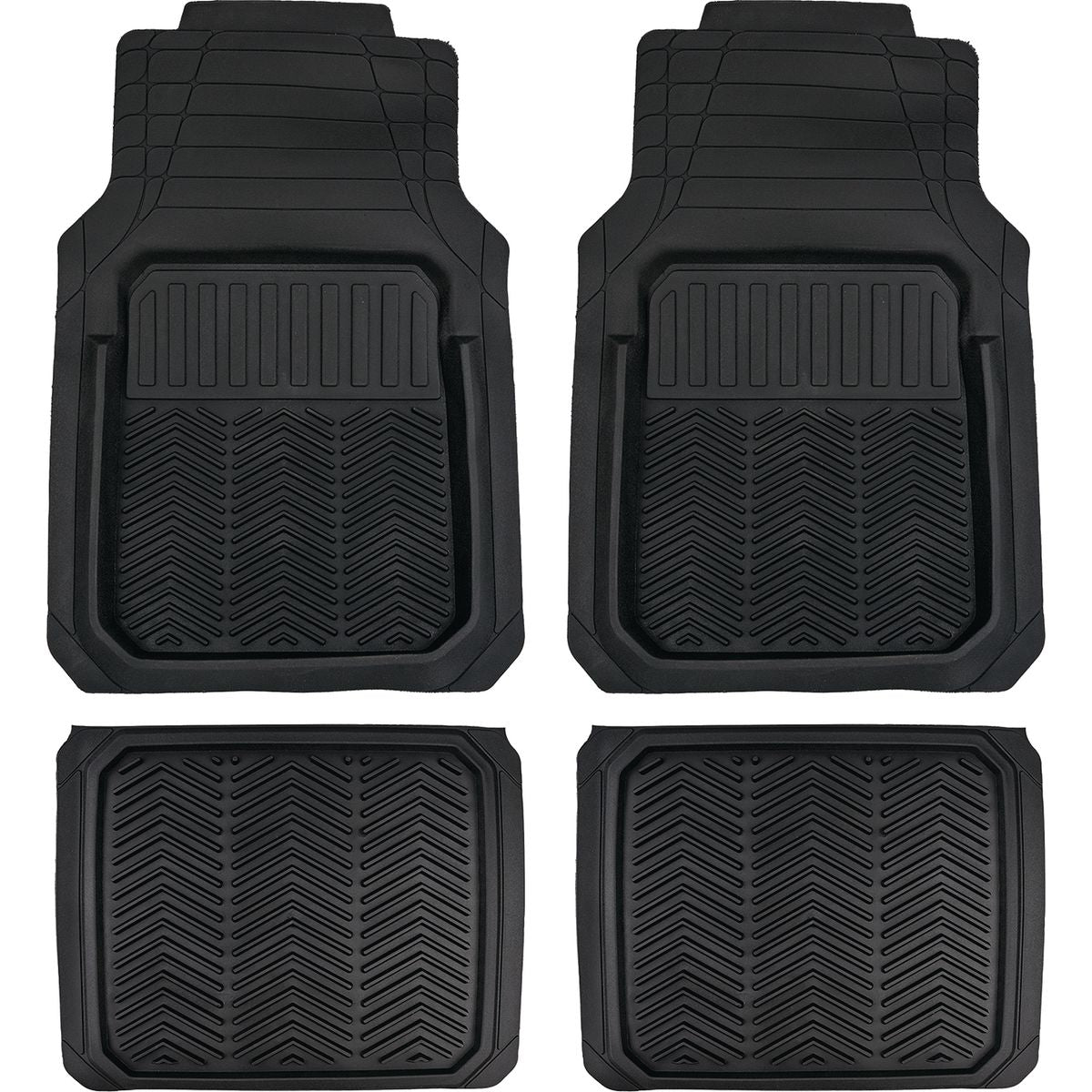 Maxi Trac 4Pc Deluxe Deep Dish Floor Mat Black MTM4B1