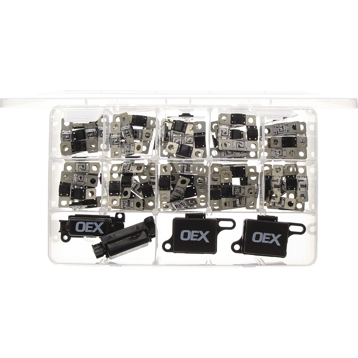 OEX Midi Fuse & Holder Assortment Kit - 104 Pieces ACX1729