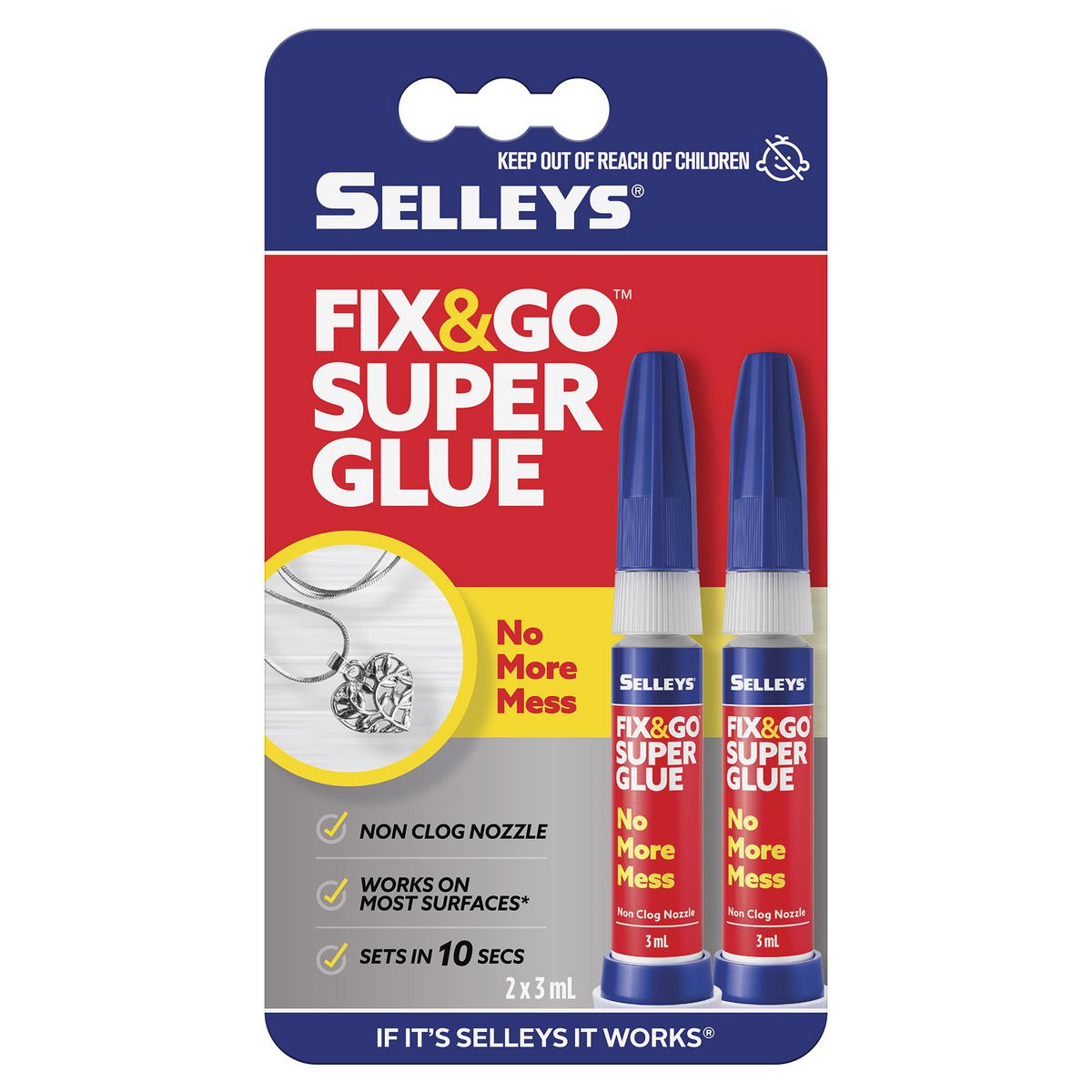 Selleys Fix & Go No More Mess Twin Pk 3Ml 102602