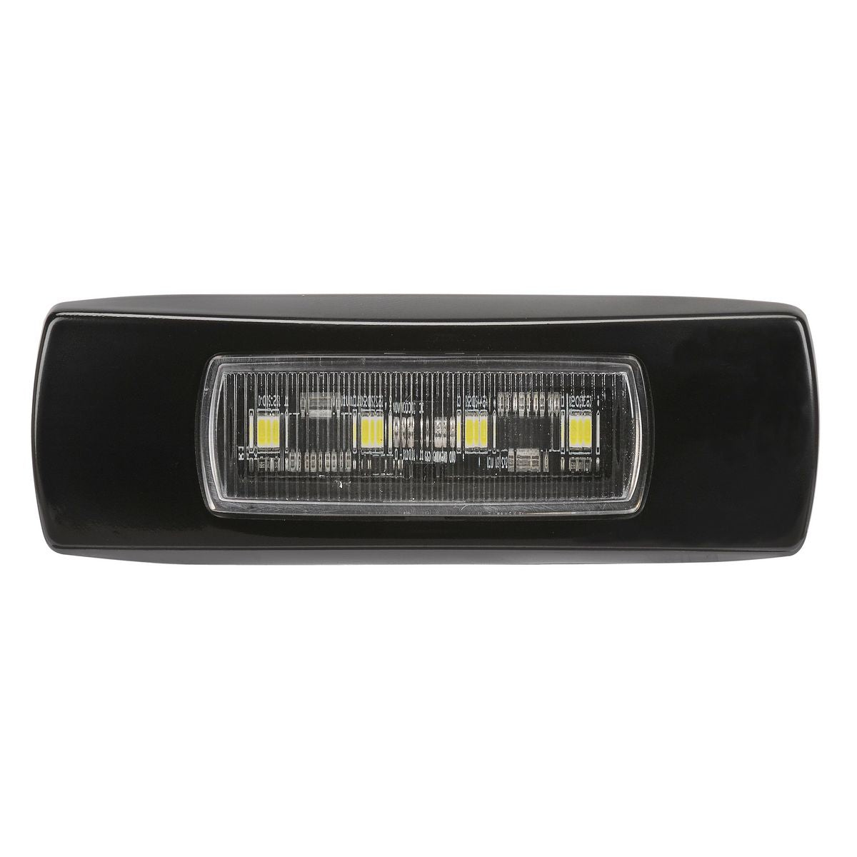 Narva 9-33 Volt Surface Mount LED front end outline marker(white) with Black cover and 0.5m cable 96812B