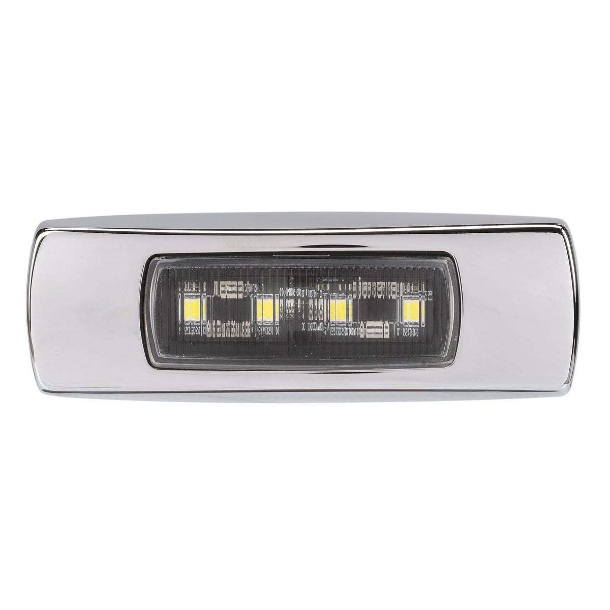 Narva 9-33 Volt Surface Mount LED front end outline marker(white) with Chrome cover and 0.5m cable 96812