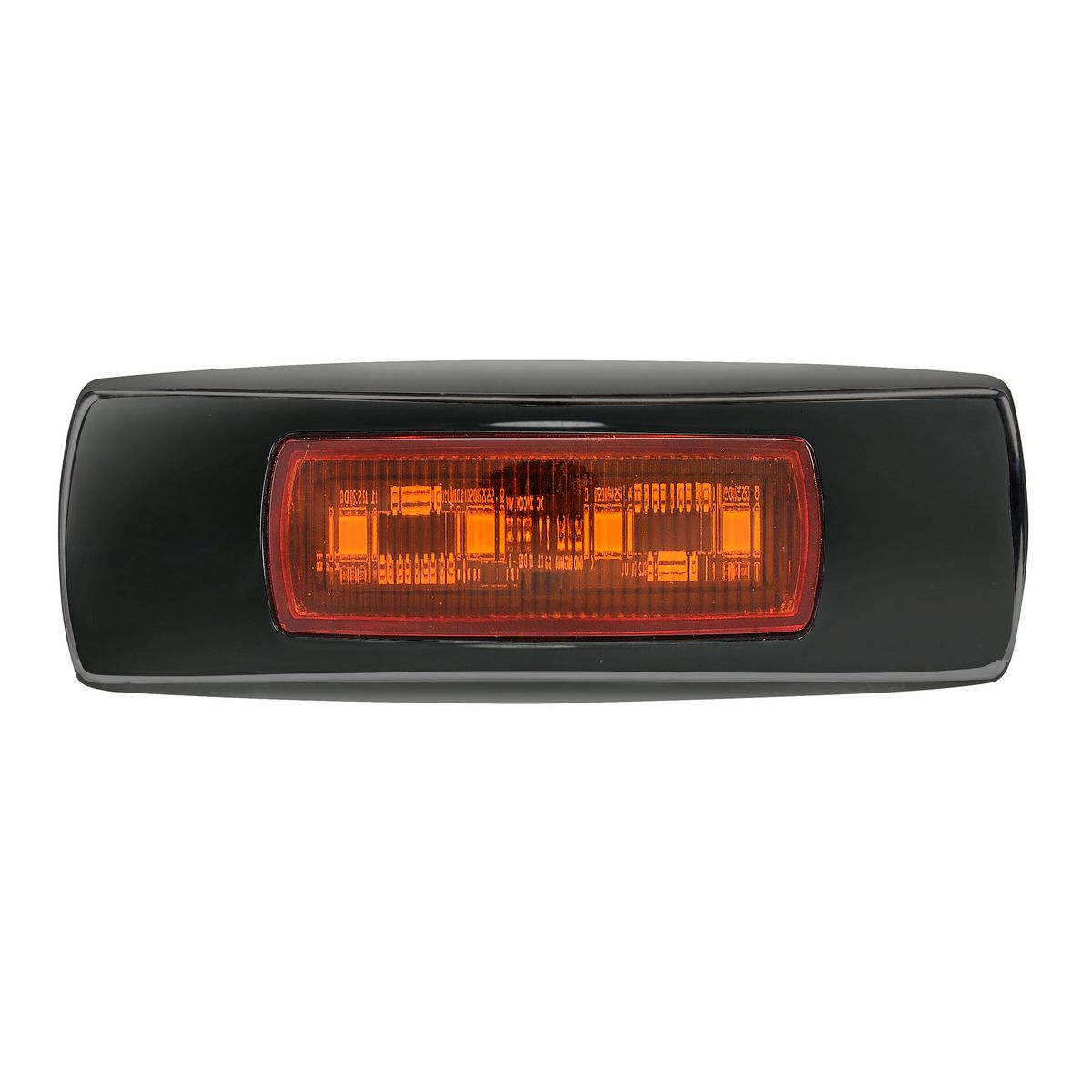Narva 9-33 Volt Surface Mount LED front end outline marker or external cabin marker lamp(amber) with Black cover and 0.5m cable 96822B