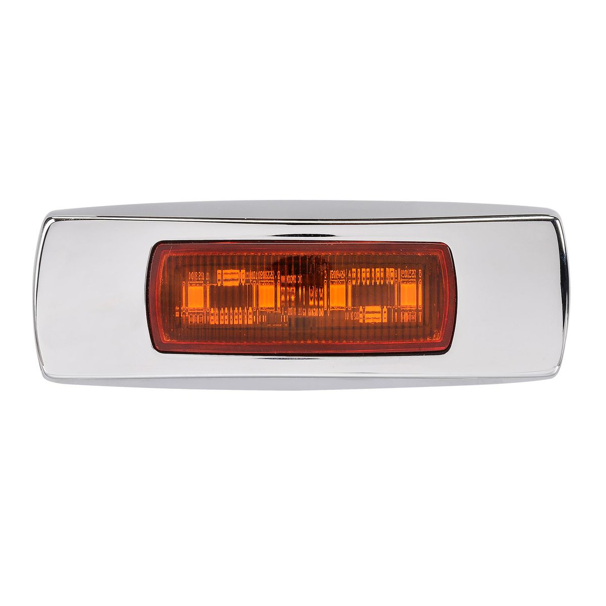 Narva 9-33 Volt Surface Mount LED front end outline marker or external cabin marker lamp(amber) with Chrome cover and 0.5m cable 96822