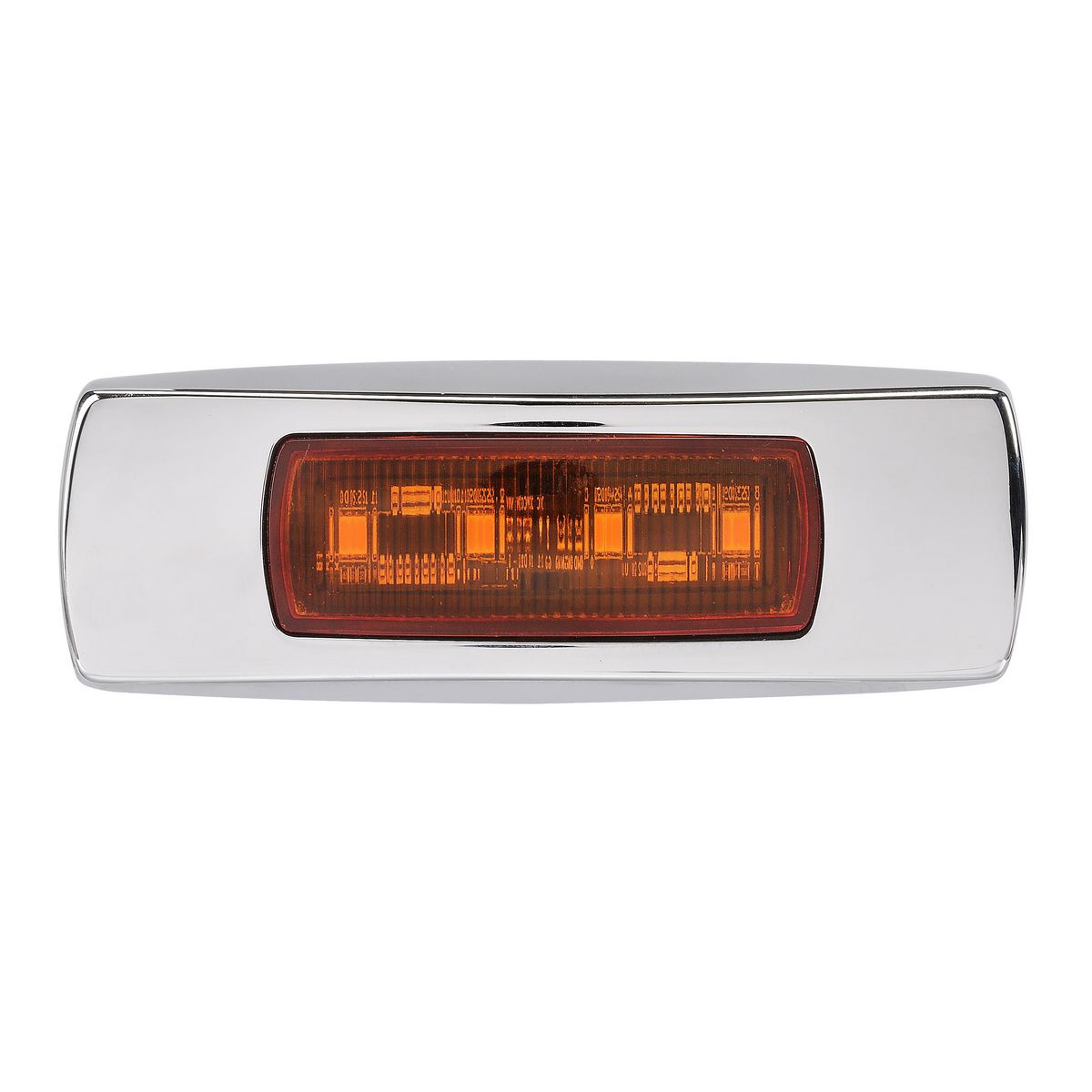 Narva 9-33 Volt Surface Mount LED front end outline marker or external cabin marker lamp(amber) with Chrome cover and 0.5m cable - Bulk pack 10 96822/10