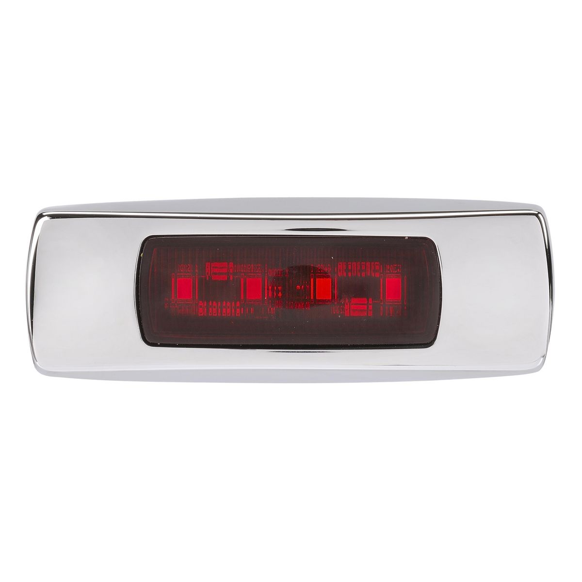Narva 9-33 Volt Surface Mount LED rear end outline marker lamp(red) with Chrome cover and 0.5m cable - Bulk pack 10 96832/10