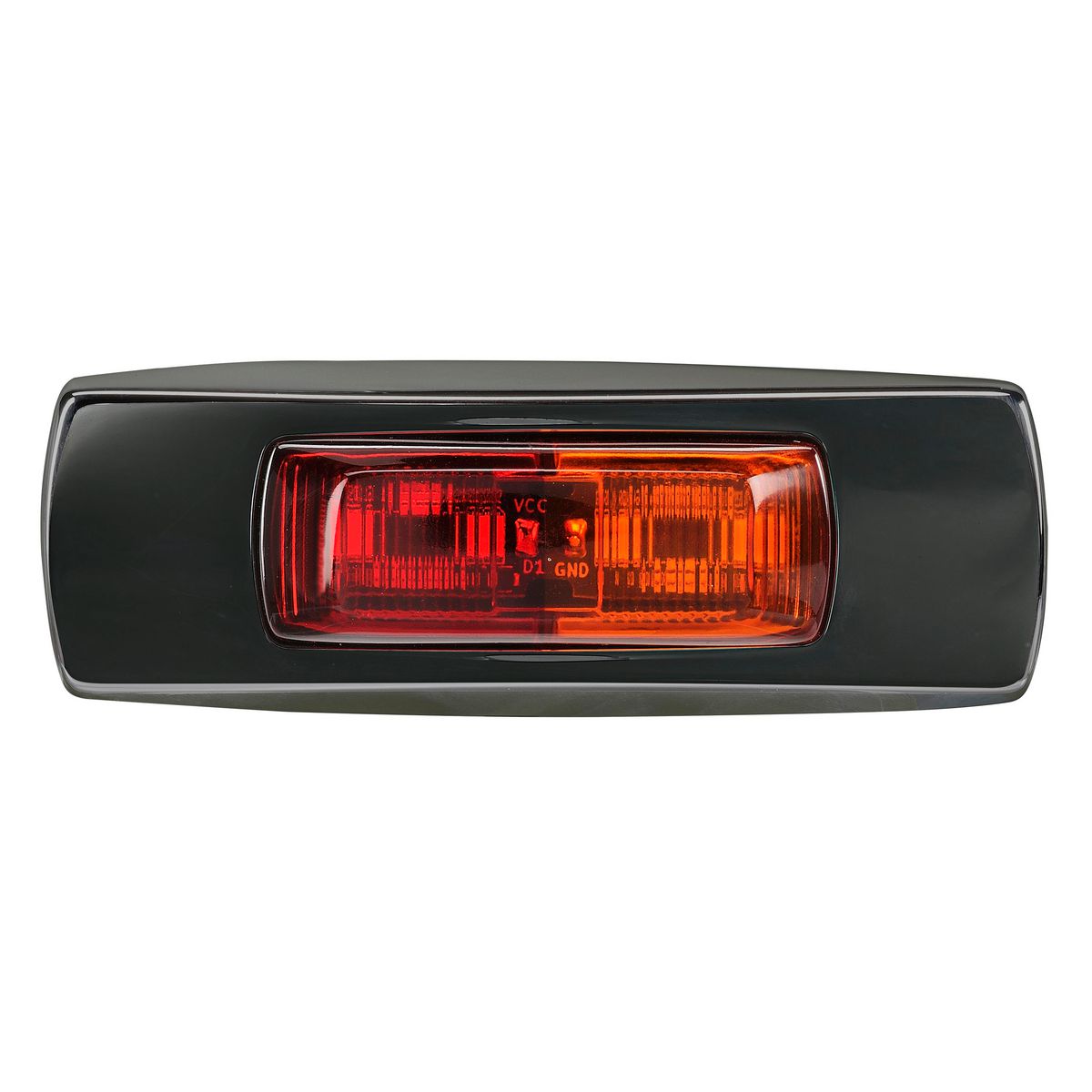 Narva 9-33 Volt Surface Mount LED Side marker lamp(red/amber) with Black cover and 0.5m cable 96802B