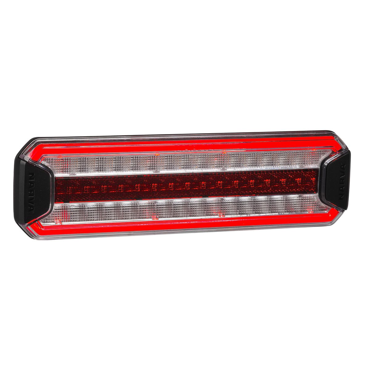 Narva 9-33 Volt LED Rear Stop/Tail, direcion indicator and reverse lamp with in built retro reflector and 0.5m hard wired cable and Deutsch connector 97310-D