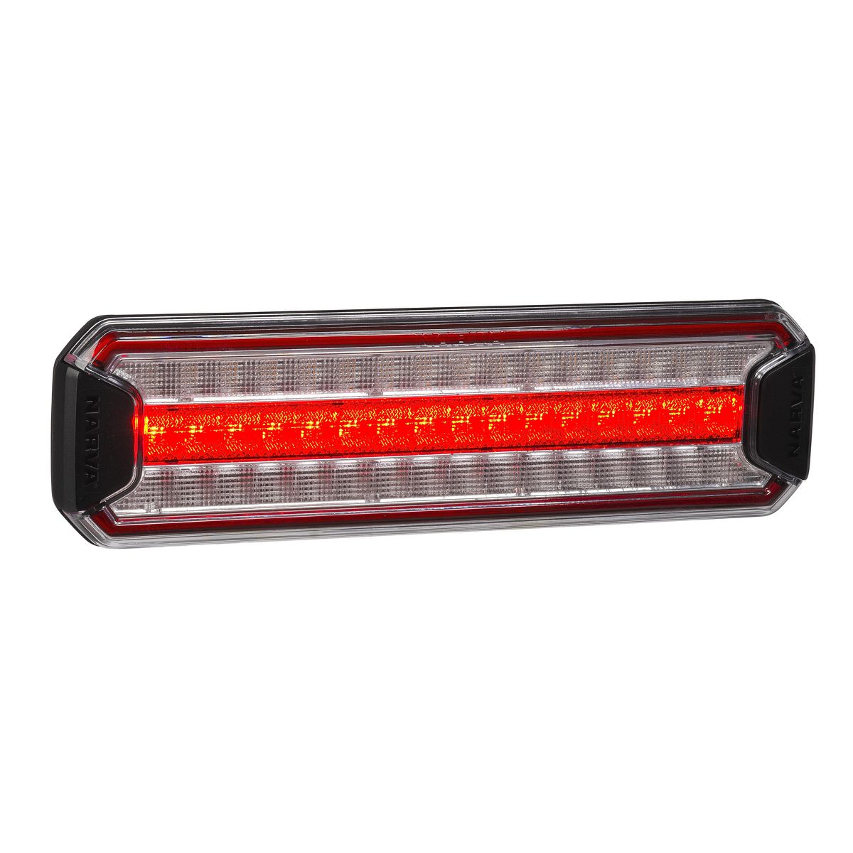 Narva 9-33 Volt LED Rear Stop/Tail, direcion indicator and reverse lamp with in built retro reflector and 0.5m hard wired cable and Deutsch connector 97310-D