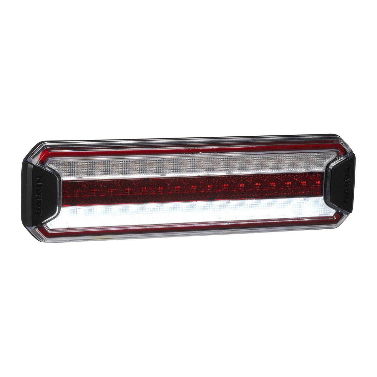 Narva 9-33 Volt LED Rear Stop/Tail, direcion indicator and reverse lamp with in built retro reflector and 0.5m hard wired cable and Deutsch connector 97310-D