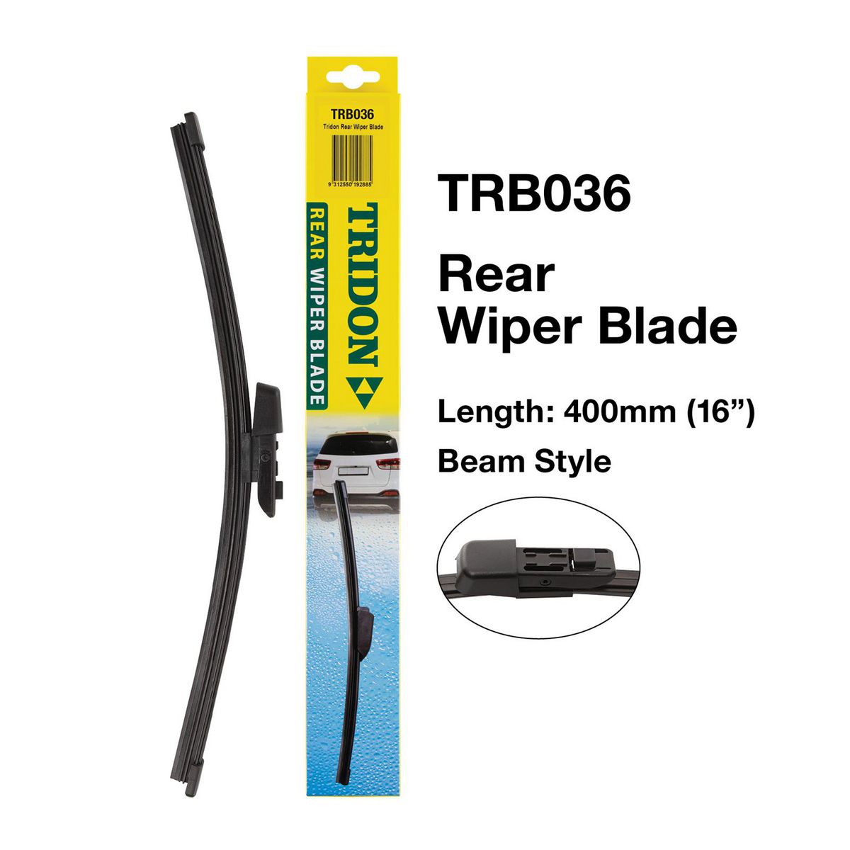 Tridon Hook Style Beam Blade Rear Wiper 400mm (16In) TRB036