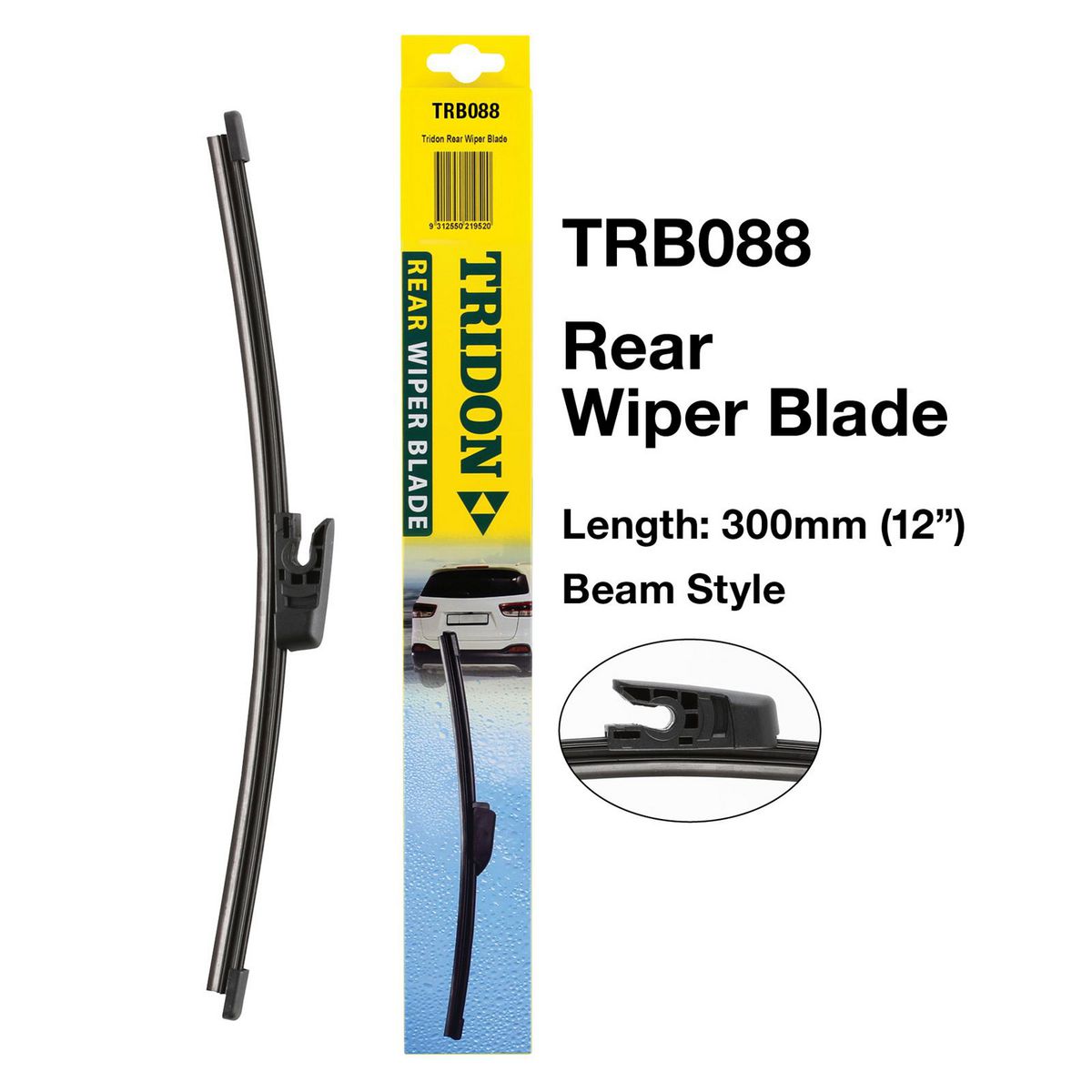 Tridon Hook Style Beam Blade Rear Wiper 300mm (12In) TRB088