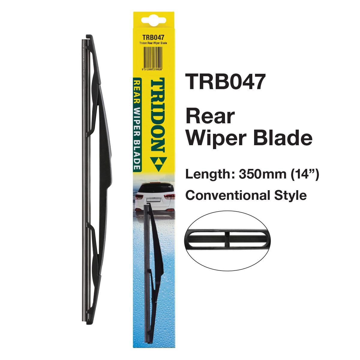 Tridon Hook Style Conventional Rear Wiper Blade 350mm (14In) TRB047