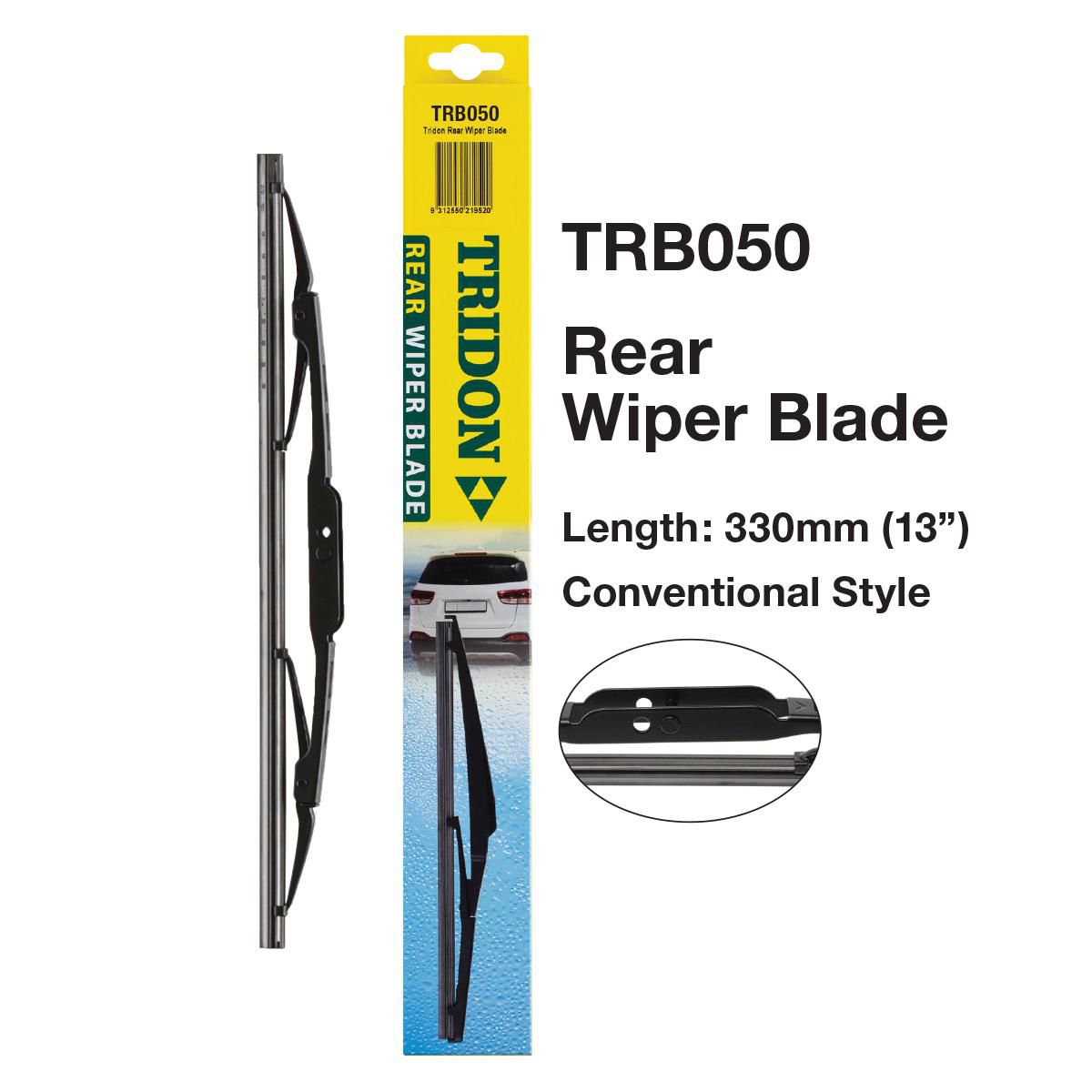Tridon Hook Style Conventional Rear Wiper Blade 330mm (13In) TRB050