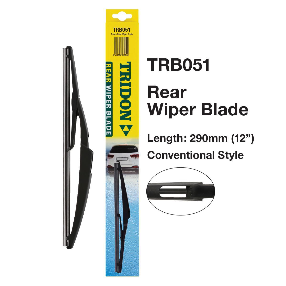 Tridon Hook Style Conventional Rear Wiper Blade 300mm (12In) TRB051