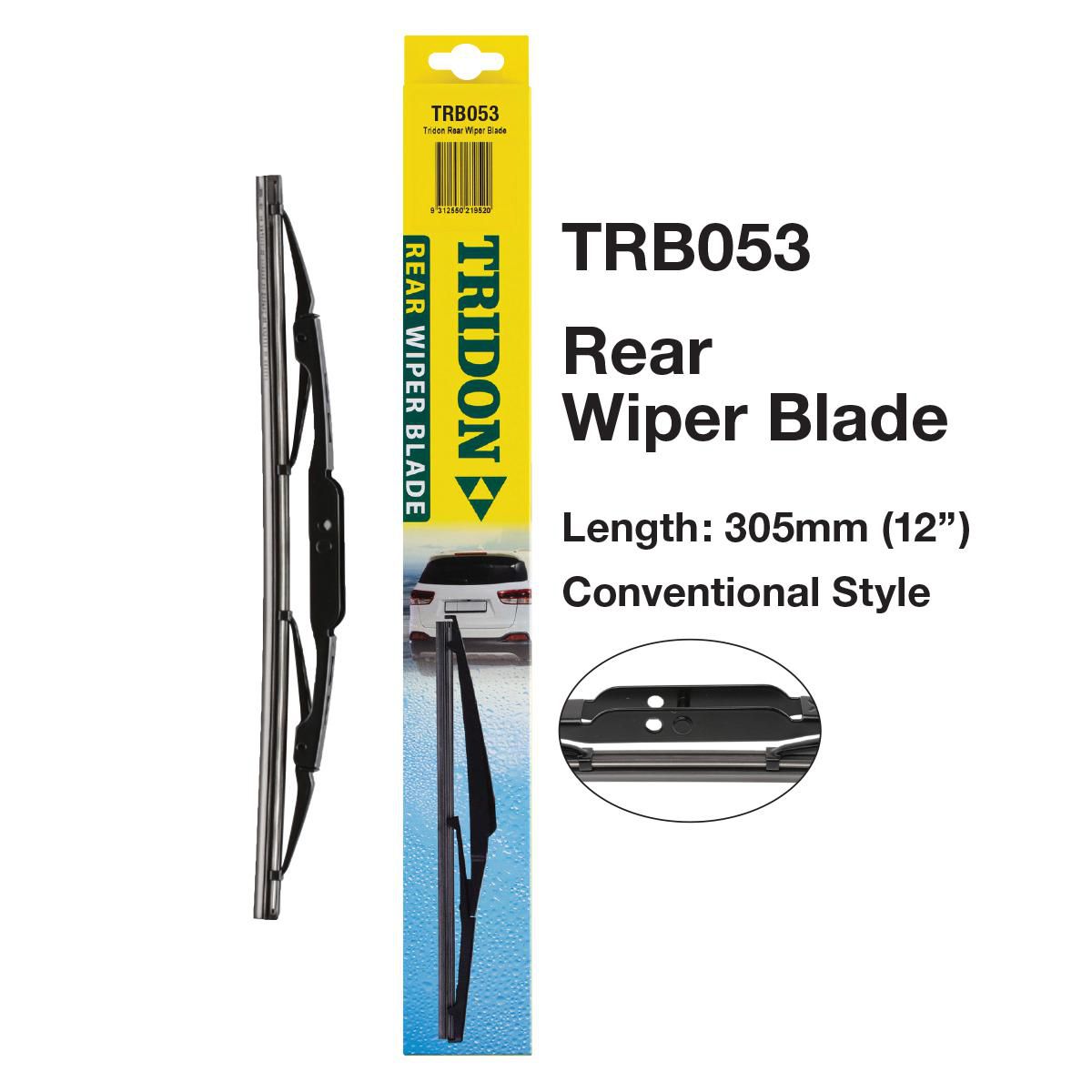 Tridon Hook Style Conventional Rear Wiper Blade 305mm (12In) TRB053