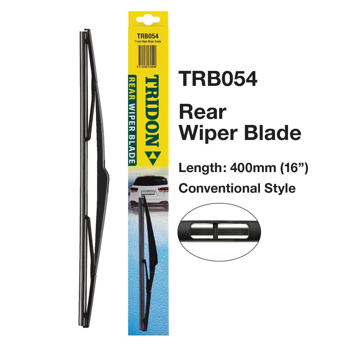 Tridon Hook Style Conventional Rear Wiper Blade 400mm (16In) TRB054