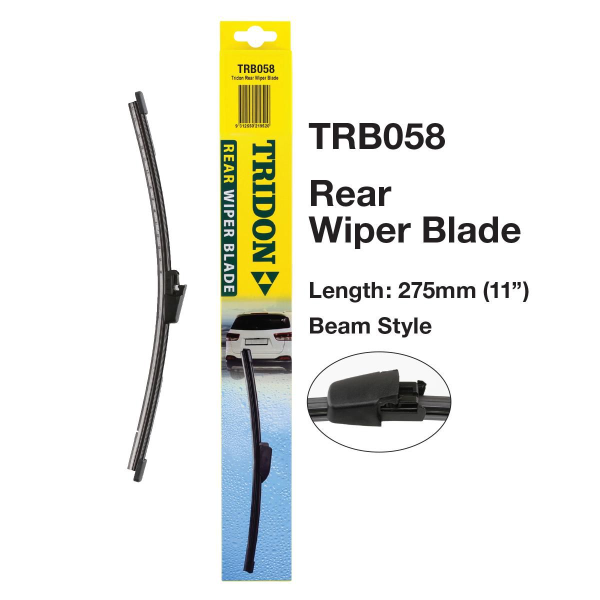 Tridon Hook Style Beam Blade Rear Wiper 275mm ( 11In) TRB058