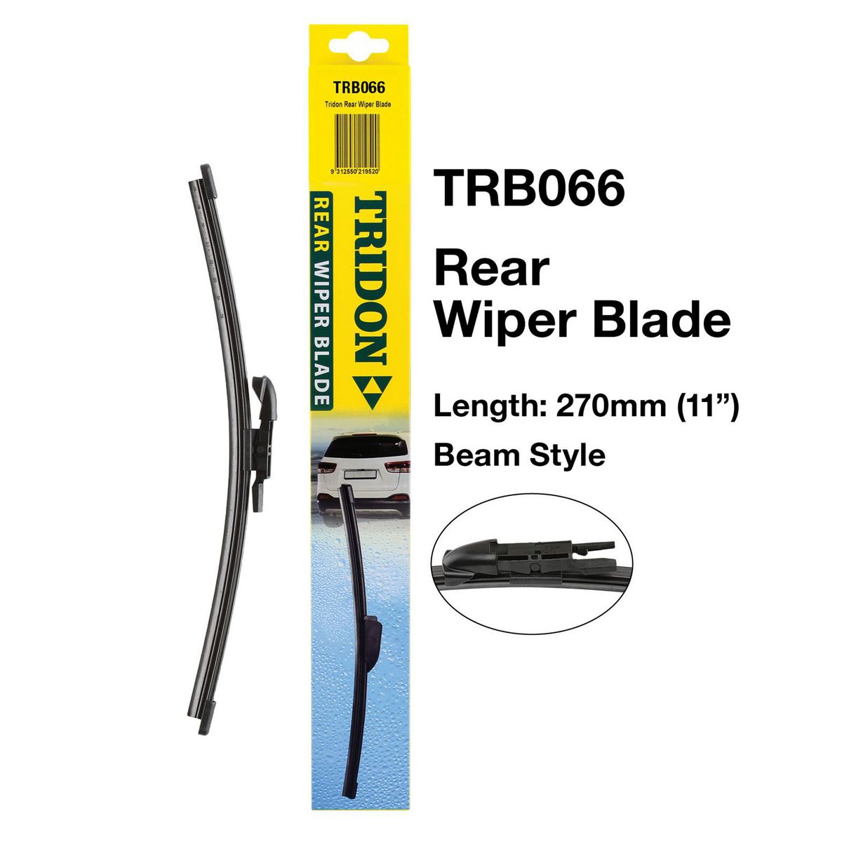 Tridon Hook Style Beam Blade Rear Wiper 270mm (11In) TRB066