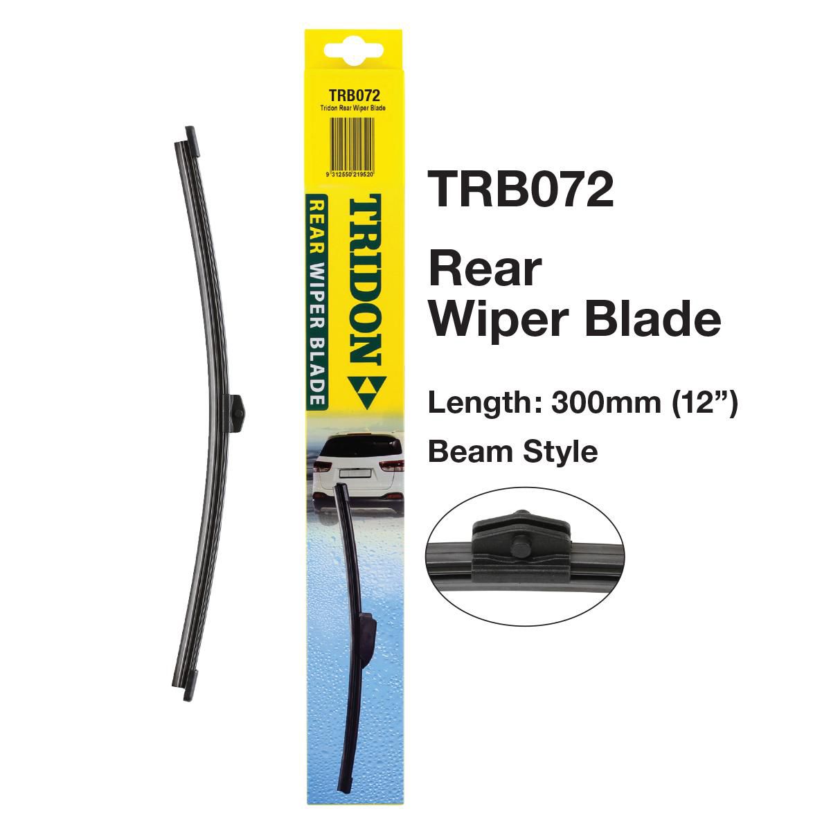 Tridon Hook Style Beam Blade Rear Wiper300mm (12In) TRB072