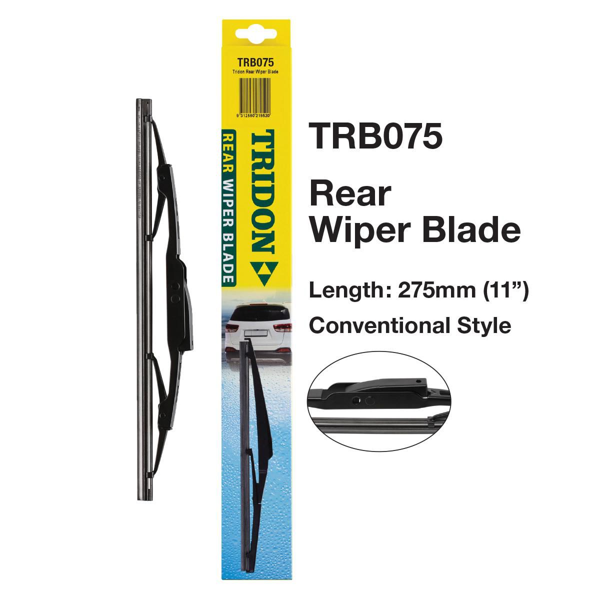Tridon Hook Style Conventional Rear Wiper Blade 250mm (10In) TRB075