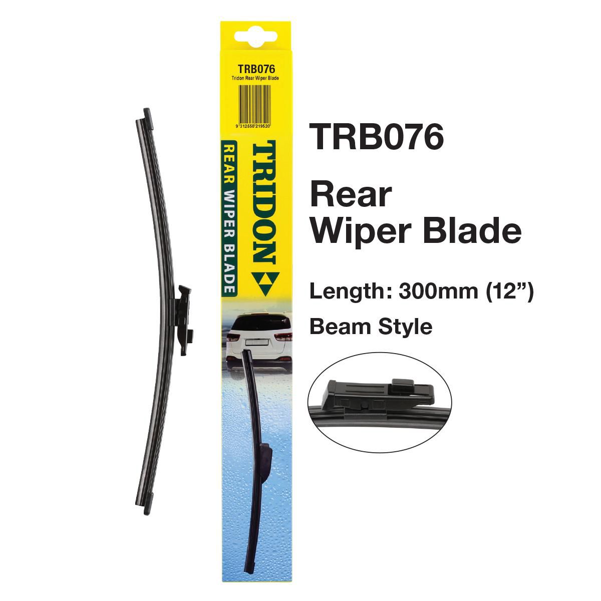 Tridon Hook Style Beam Blade Rear Wiper 300mm (12In ) TRB076