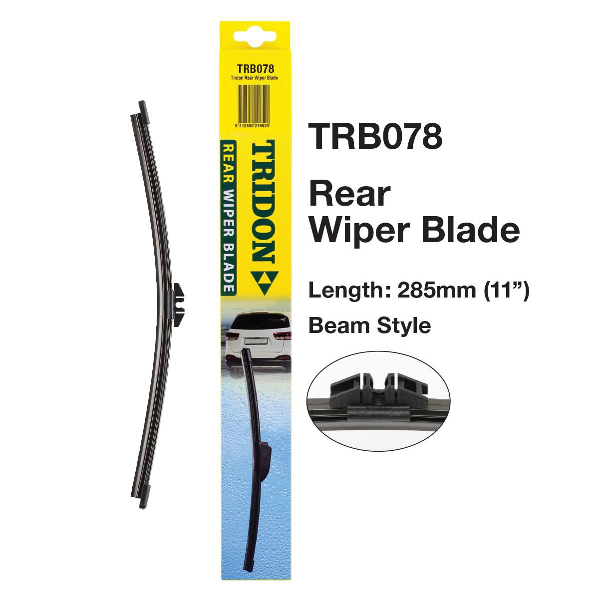 Tridon Hook Style Beam Blade Rear Wiper 285mm (11In) TRB078