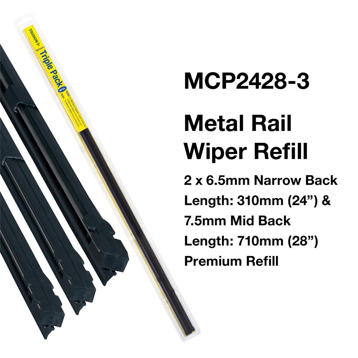 Tridon Wiper Refill Metal Combo Pack (3 Pack ) MCP2428-3