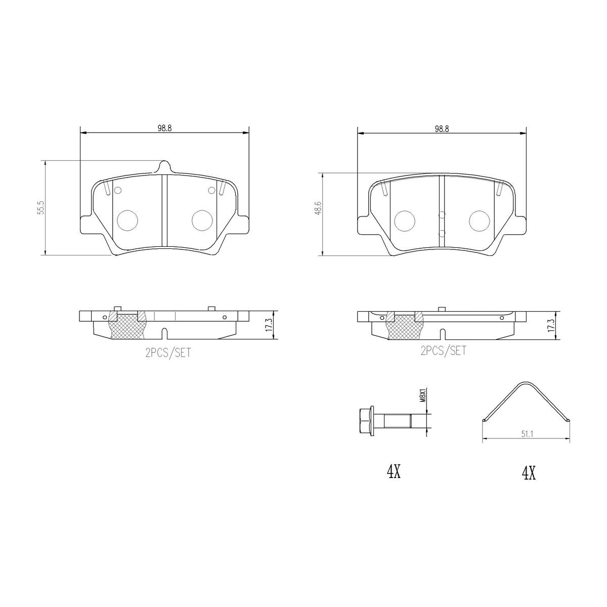 Brembo Brake Pad P86032N