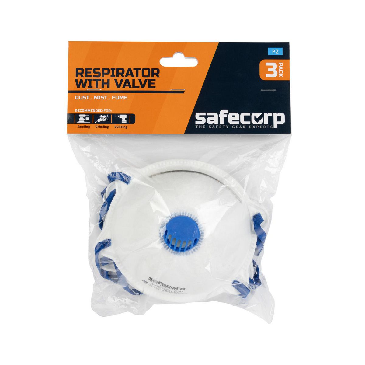 SafeCorp Dust Mask W Walve 3 Pack 30124259