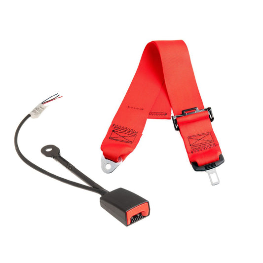 APV Seat Belt 3 Inch Static Lap 250mm Stalk, Red KIE7611R