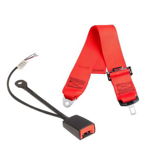 APV Seat Belt 3 Inch Static Lap 300mm Stalk, Red KIE5374R