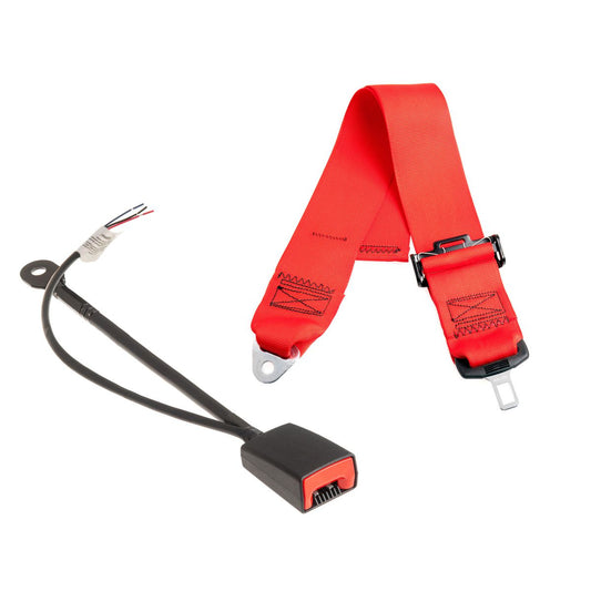 APV Seat Belt 3 Inch Static Lap 400mm Stalk, Red KIE5375R