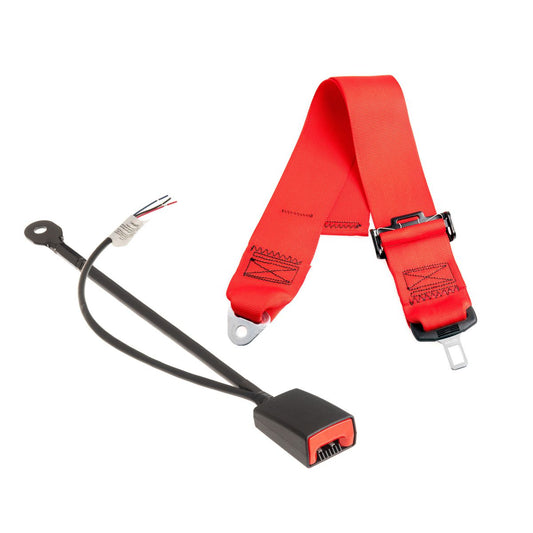 APV Seat Belt 3 Inch Static Lap 450mm Stalk, Red KIE5376R