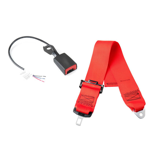 APV Seat Belt 3 Inch Static Lap 135mm Stem, Red KIE5373R