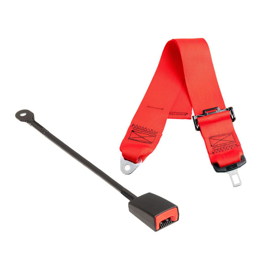 APV Seat Belt 3 Inch Static Lap 450mm Stalk, Red KI5376R