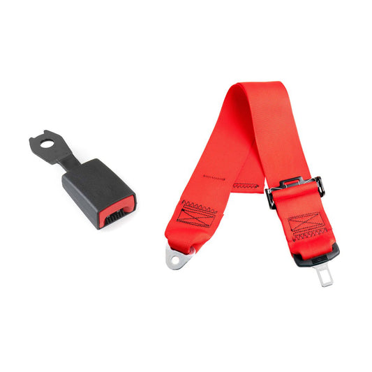 APV Seat Belt 3 Inch Static Lap 135mm Stem, Red KI5373R