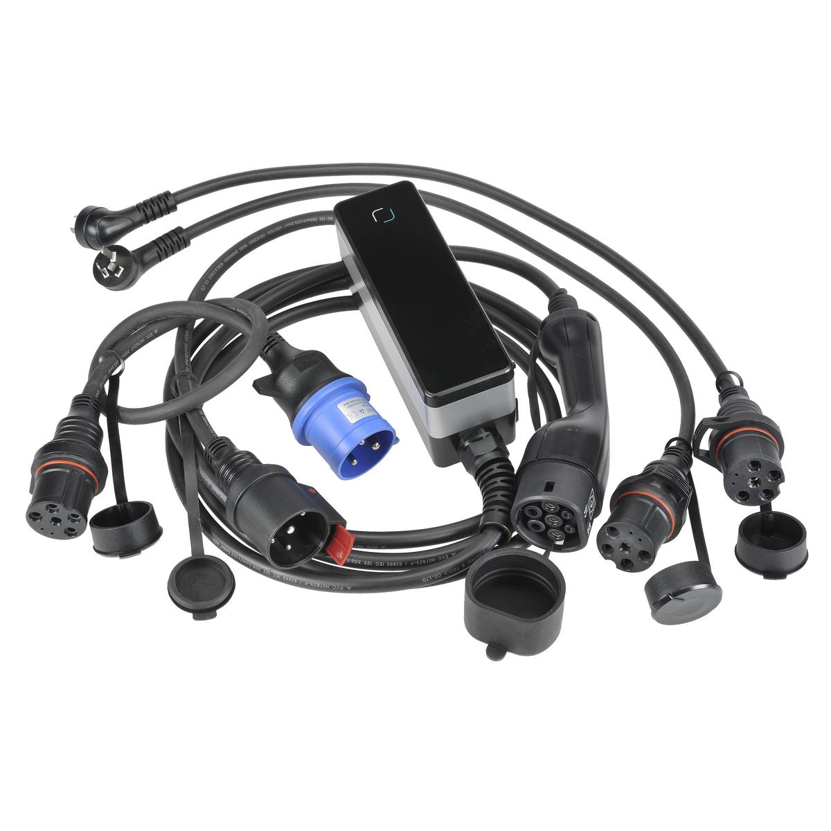 Projecta 2Kw To 7Kw Ev Portable Charger With 10, 15Amp Plug Eva Bag, Rubber Bumper EVC7KW